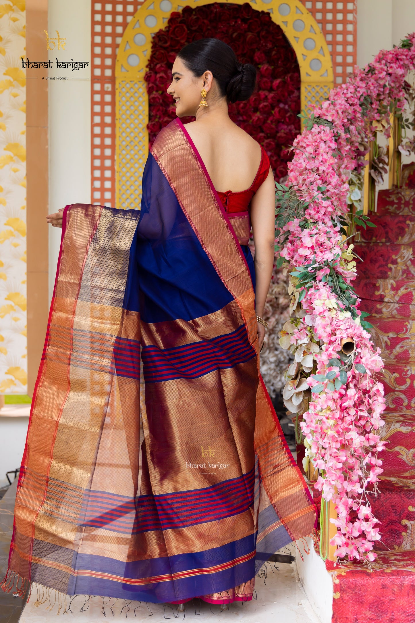 Maheshwari handloom Saree -Product code-THA040
