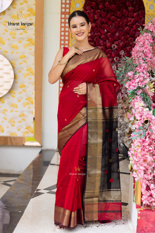 Maheshwari handloom Saree -Product code-THA041