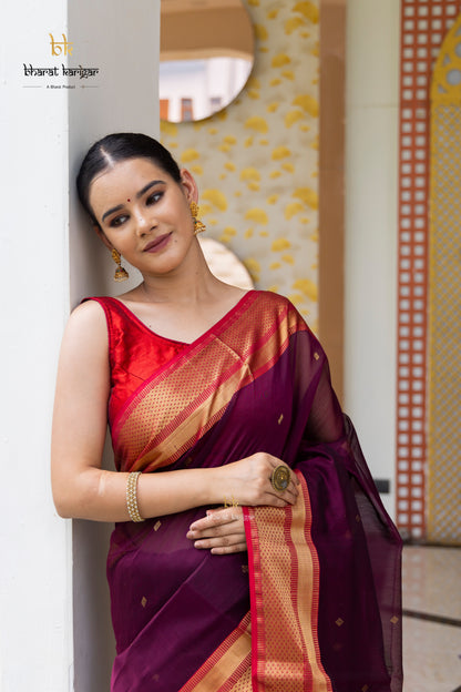 Maheshwari handloom Saree -Product code-THA043