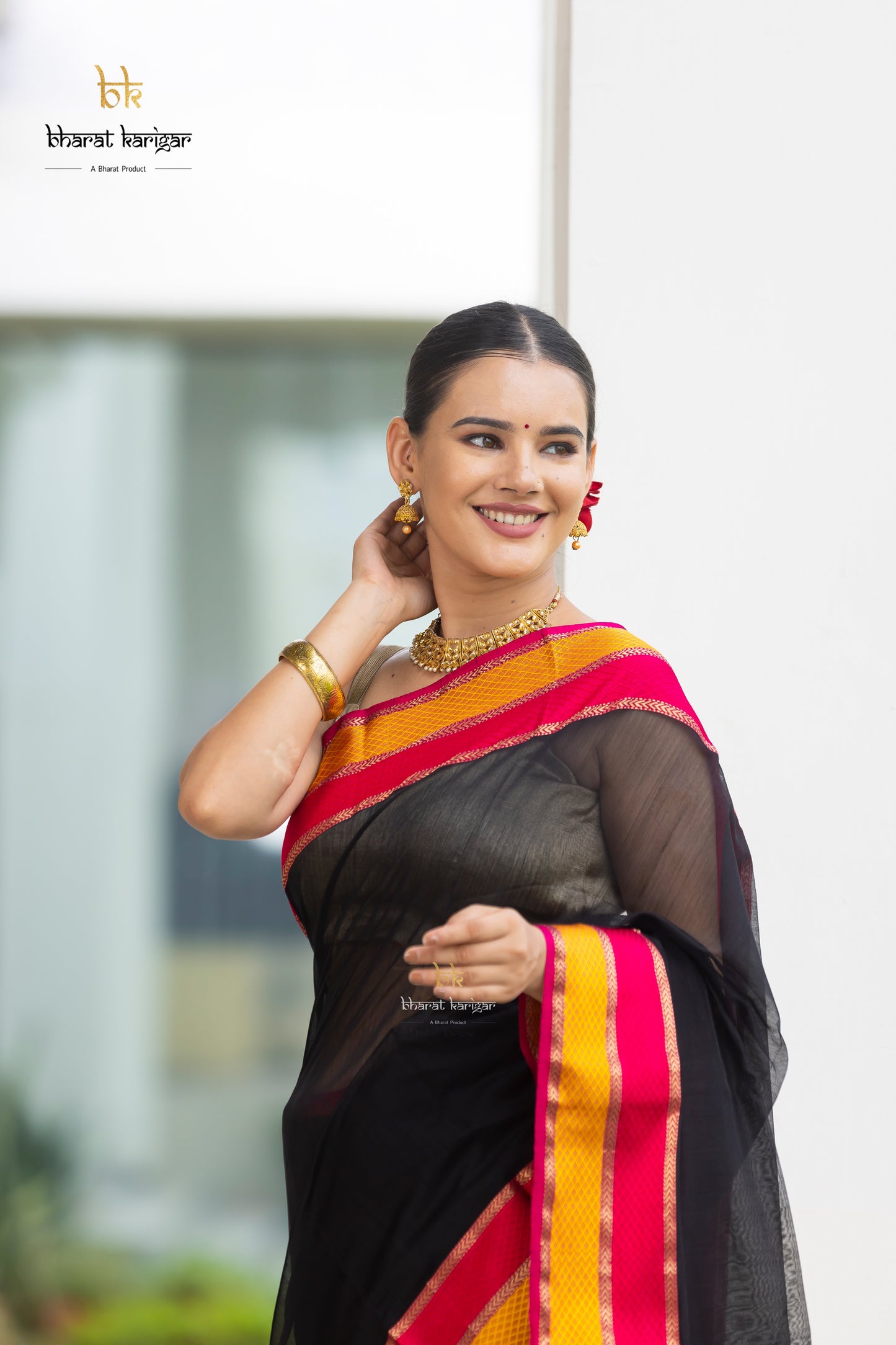 Maheshwari handloom Saree -Product code-THA046
