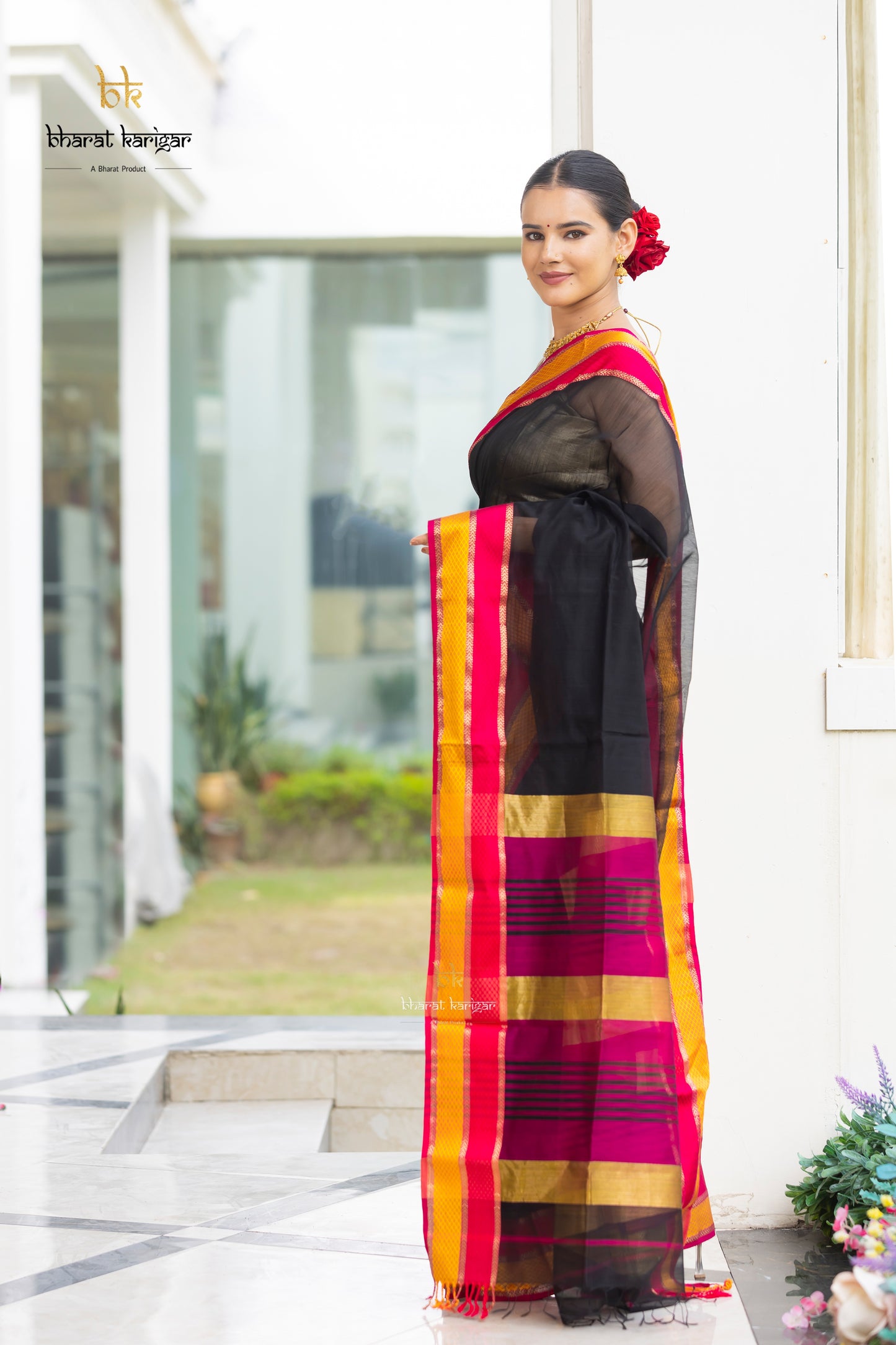 Maheshwari handloom Saree -Product code-THA046