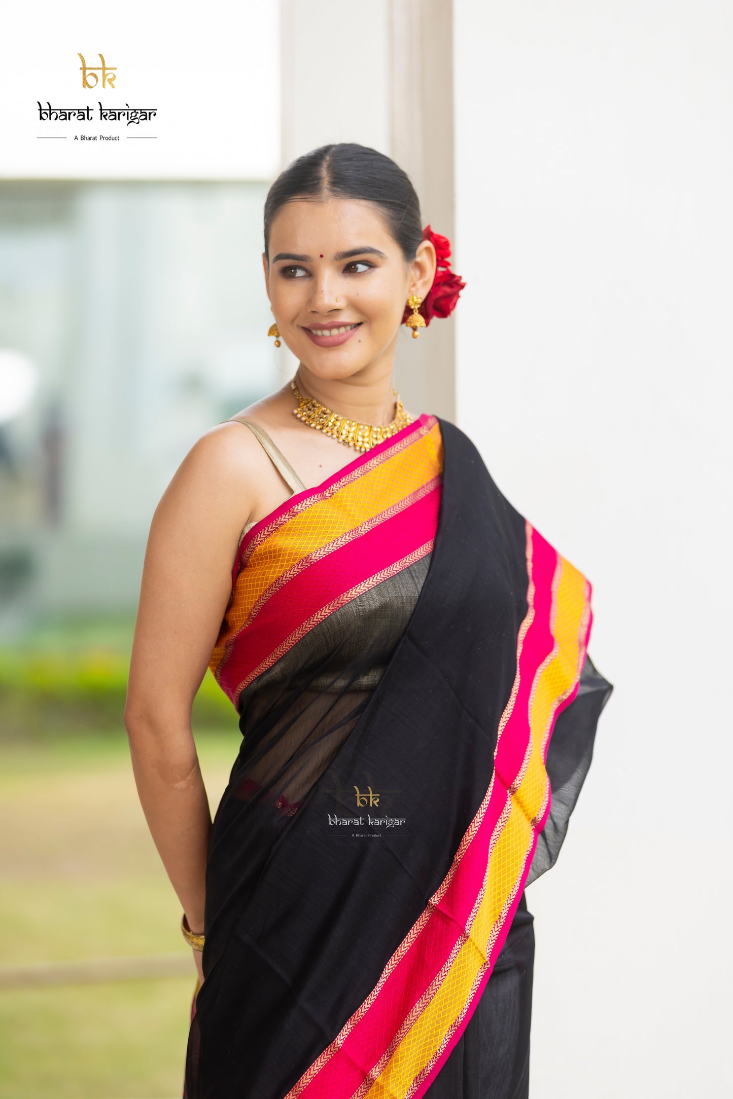 Maheshwari handloom Saree -Product code-THA046