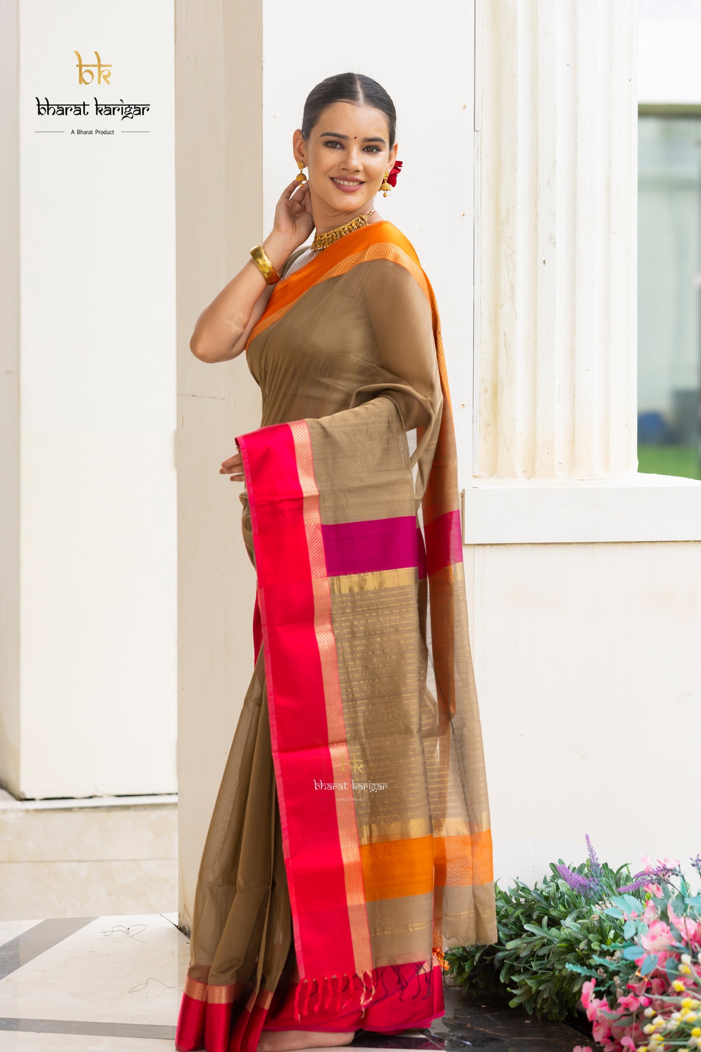 Maheshwari handloom Saree -Product code-THA048