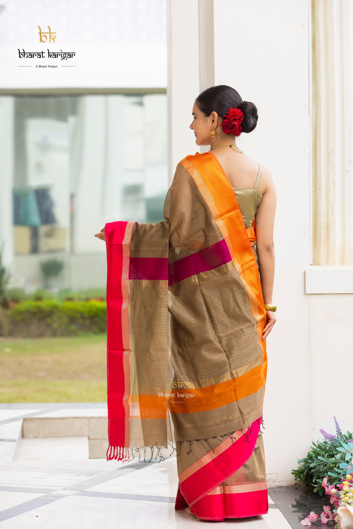 Maheshwari handloom Saree -Product code-THA048