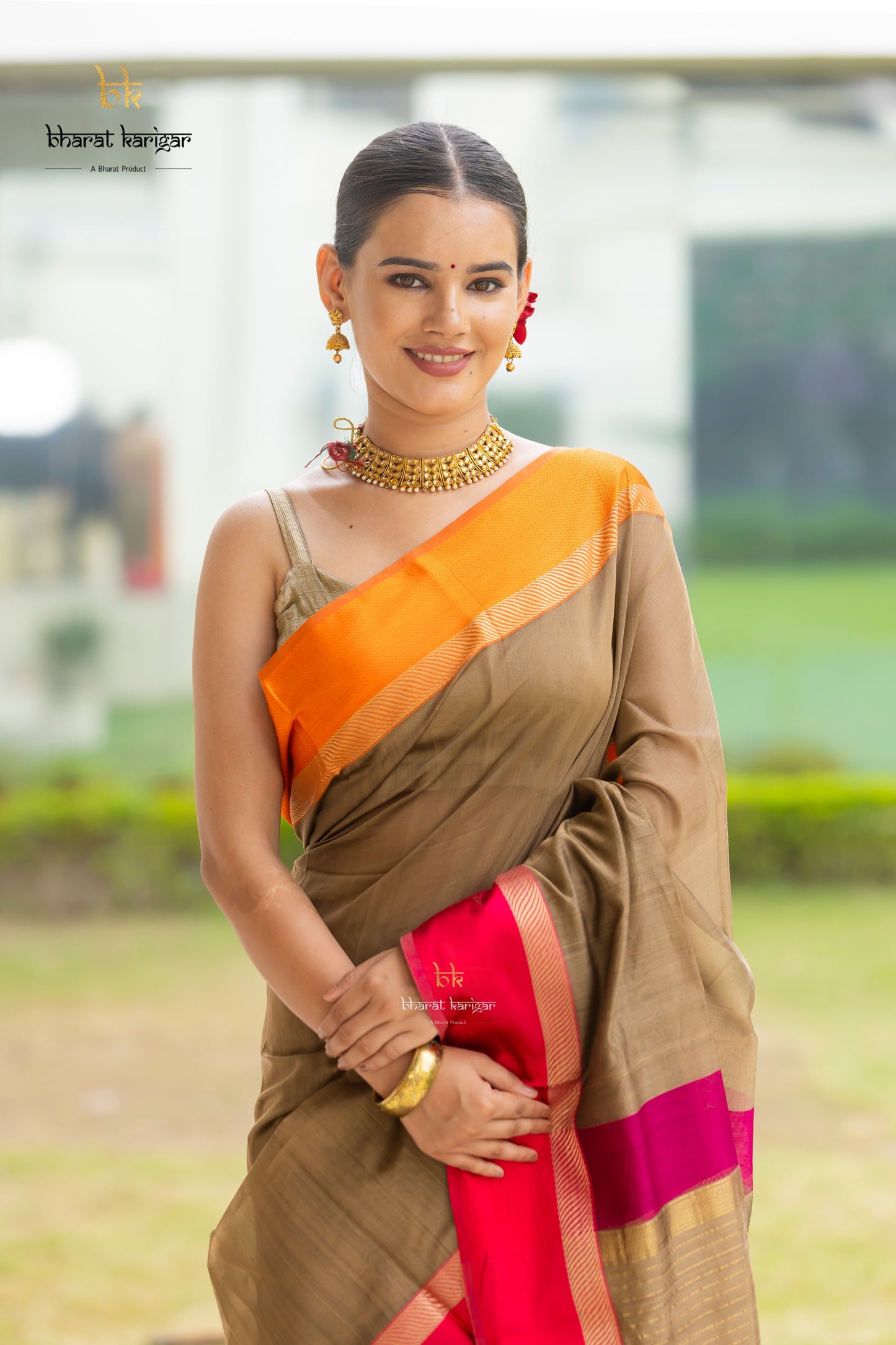 Maheshwari handloom Saree -Product code-THA048
