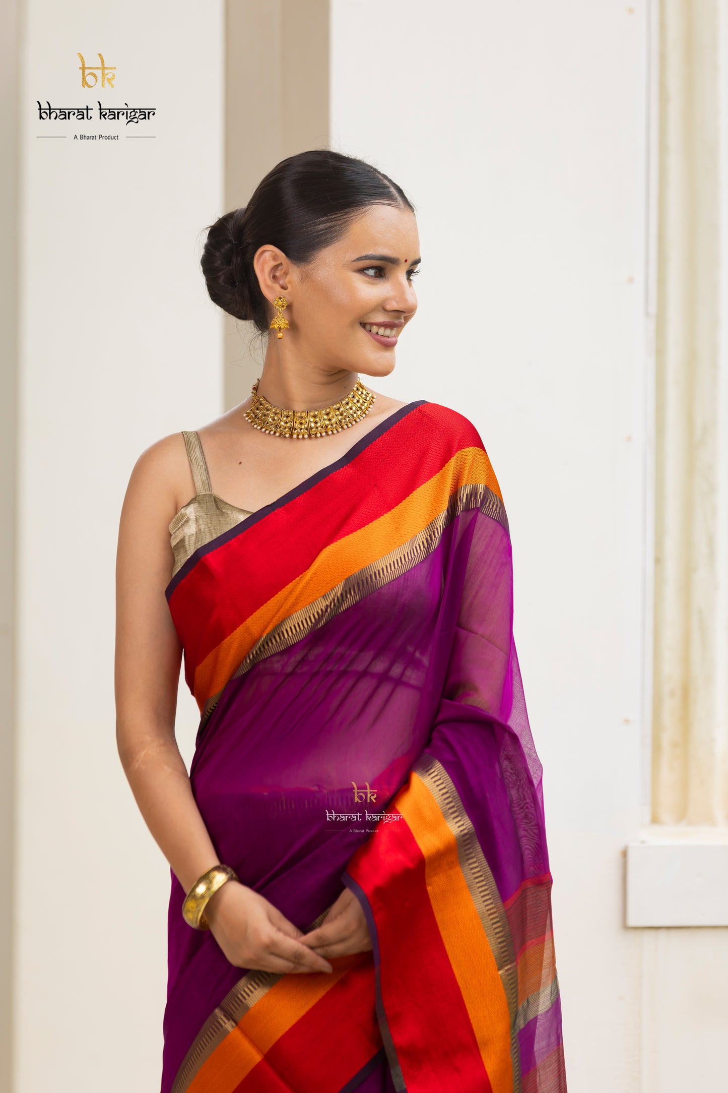 Maheshwari handloom Saree -Product code-THA049