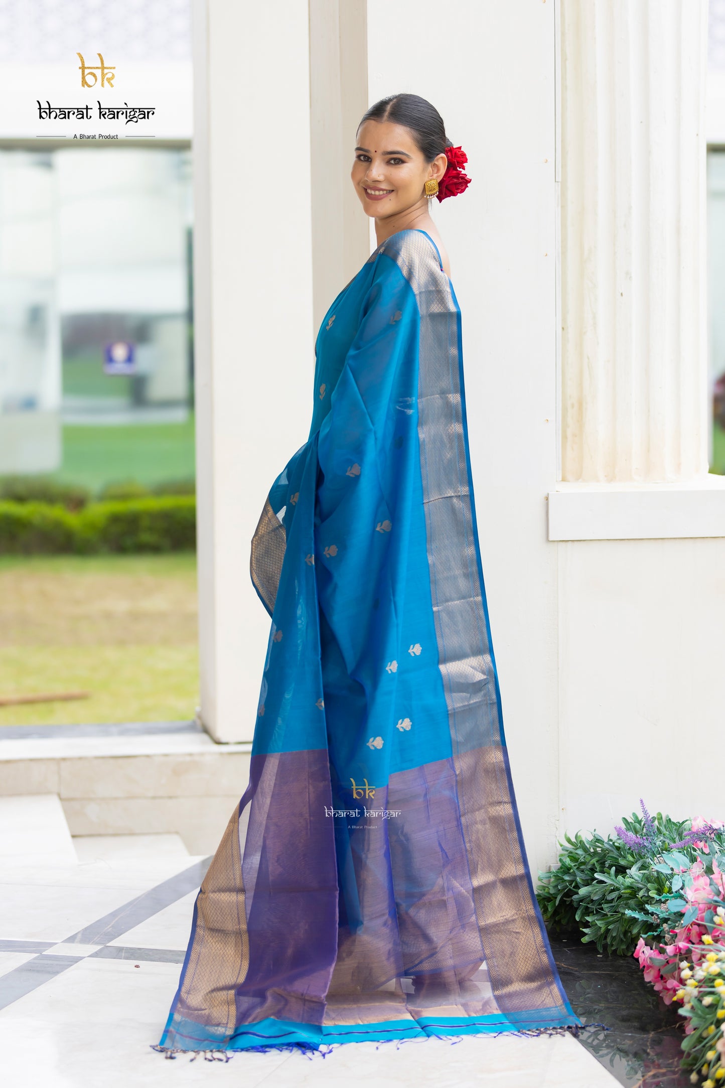 Maheshwari handloom Saree -Product code-THA051