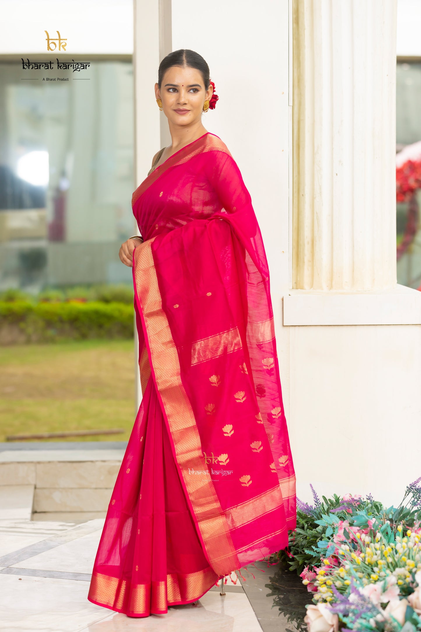 Maheshwari handloom Saree -Product code-THA052