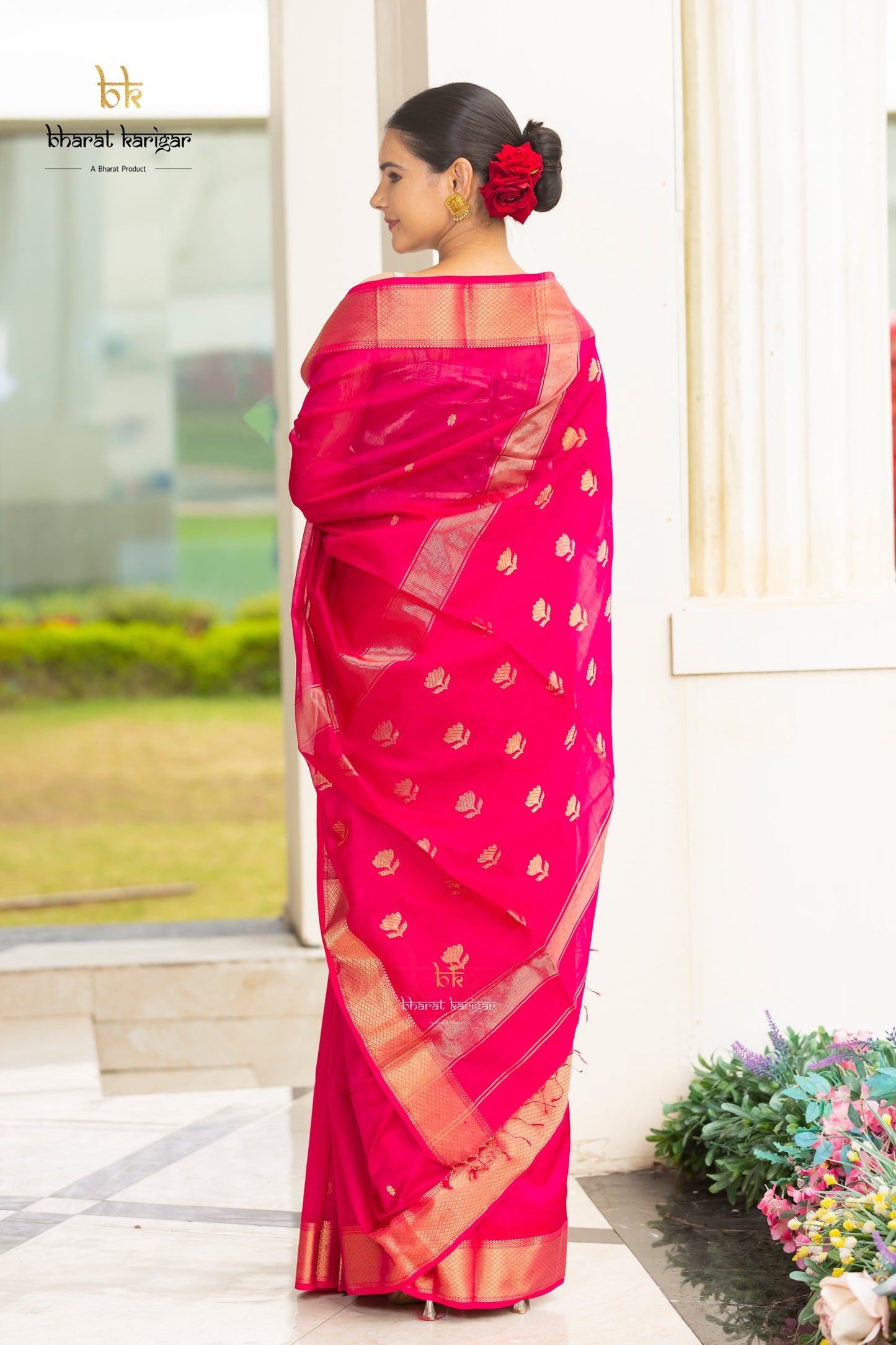 Maheshwari handloom Saree -Product code-THA052