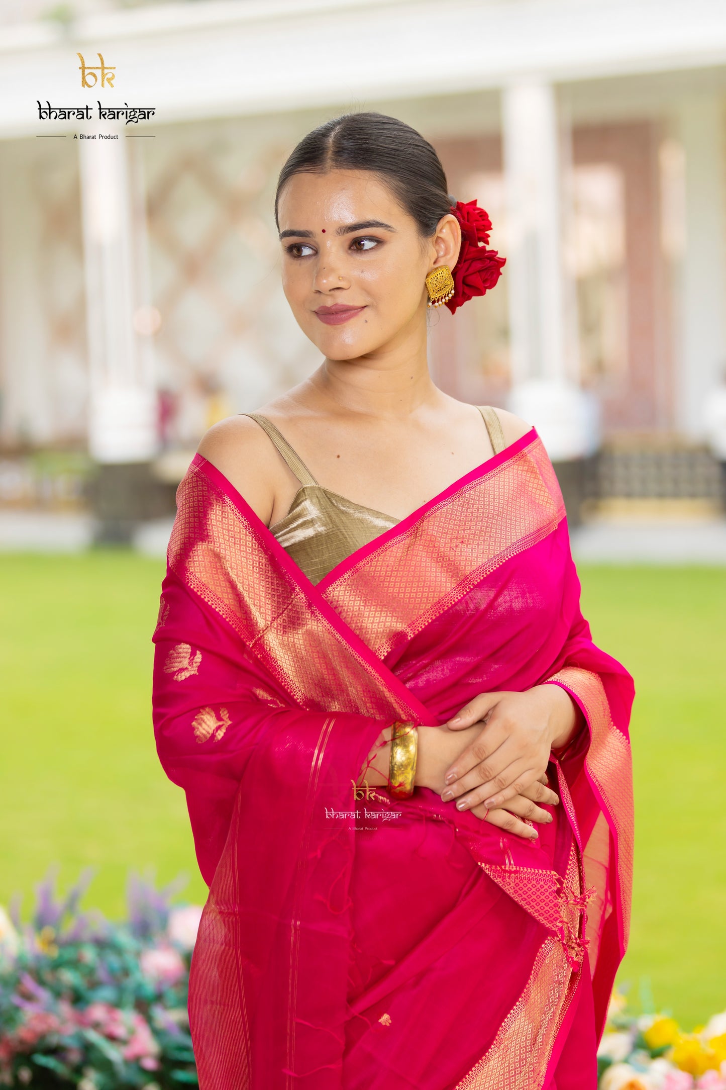 Maheshwari handloom Saree -Product code-THA052