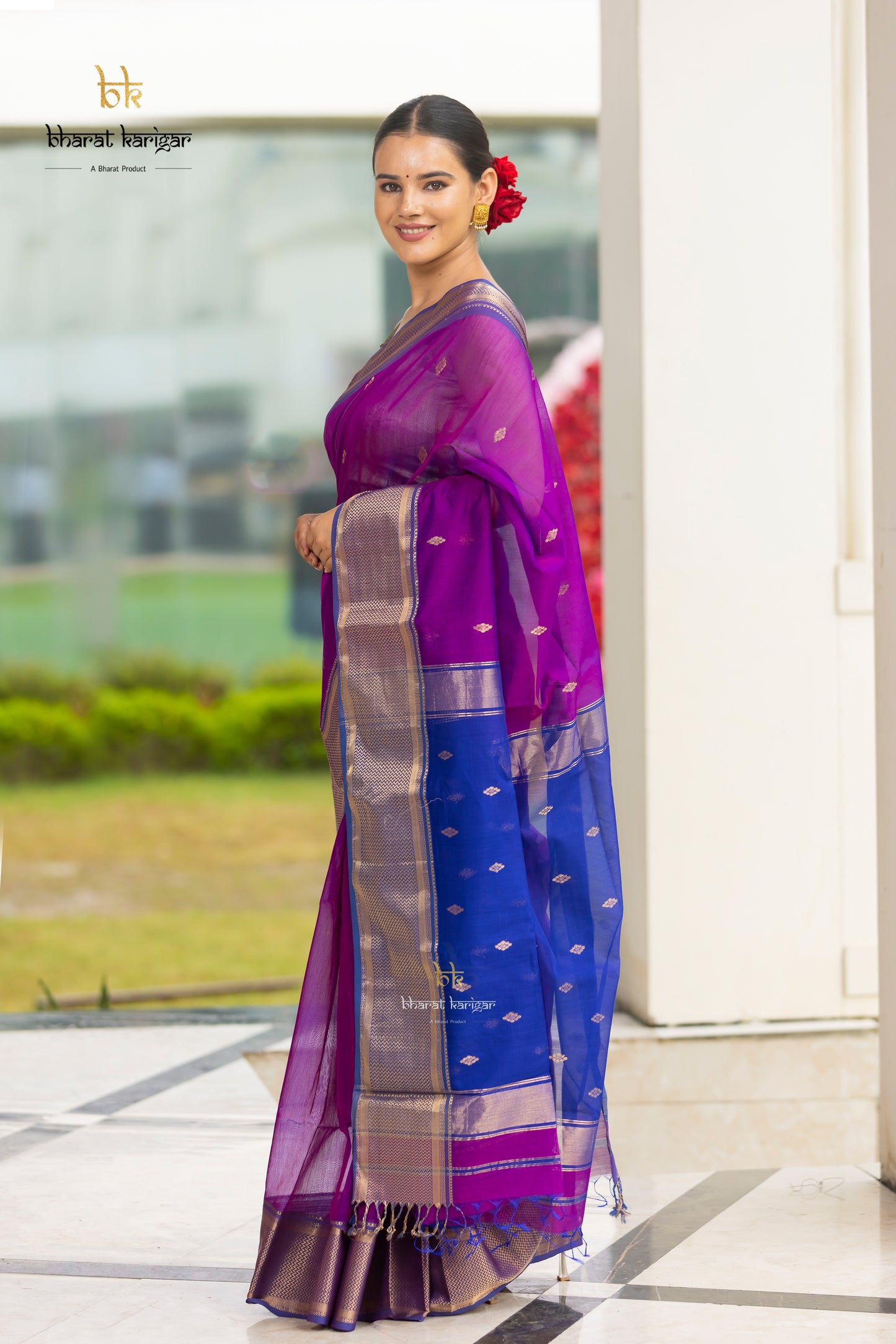 Maheshwari handloom Saree -Product code-THA053