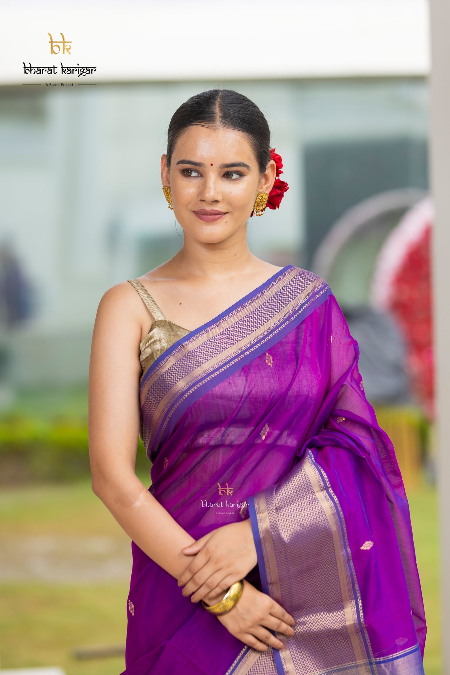 Maheshwari handloom Saree -Product code-THA053