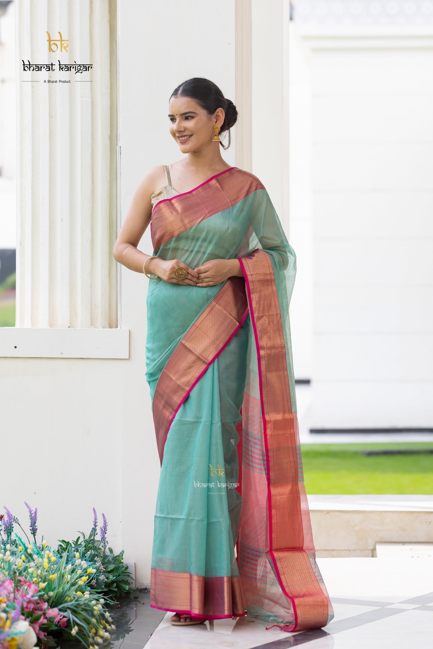Maheshwari handloom Saree -Product code-THA058