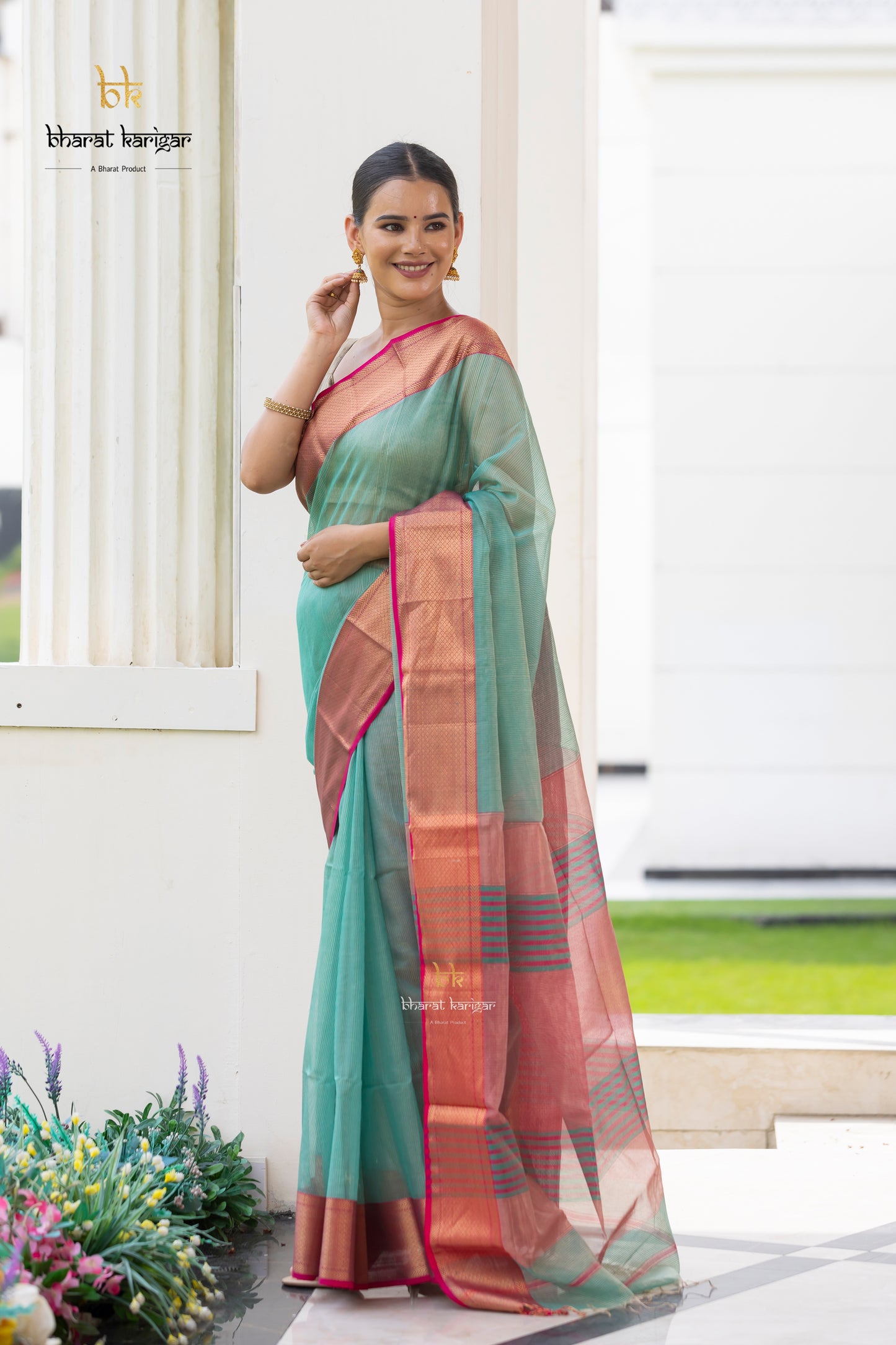 Maheshwari handloom Saree -Product code-THA058