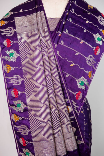 Banarasi mashru handloom Silk code-BSH34