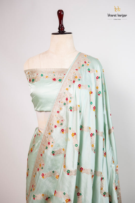 Banarasi mashru handloom Silk code-BSH40