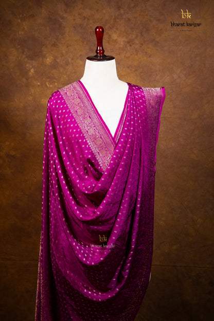 Banarasi Handloom Crepe Dupatta Code-BDH01