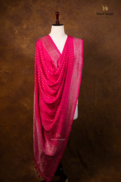 Banarasi Handloom Crepe Dupatta Code-BDH02