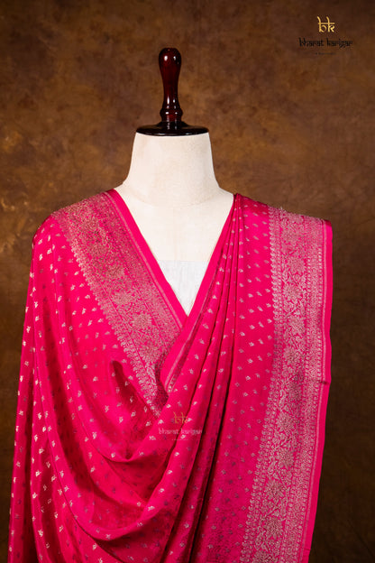 Banarasi Handloom Crepe Dupatta Code-BDH02