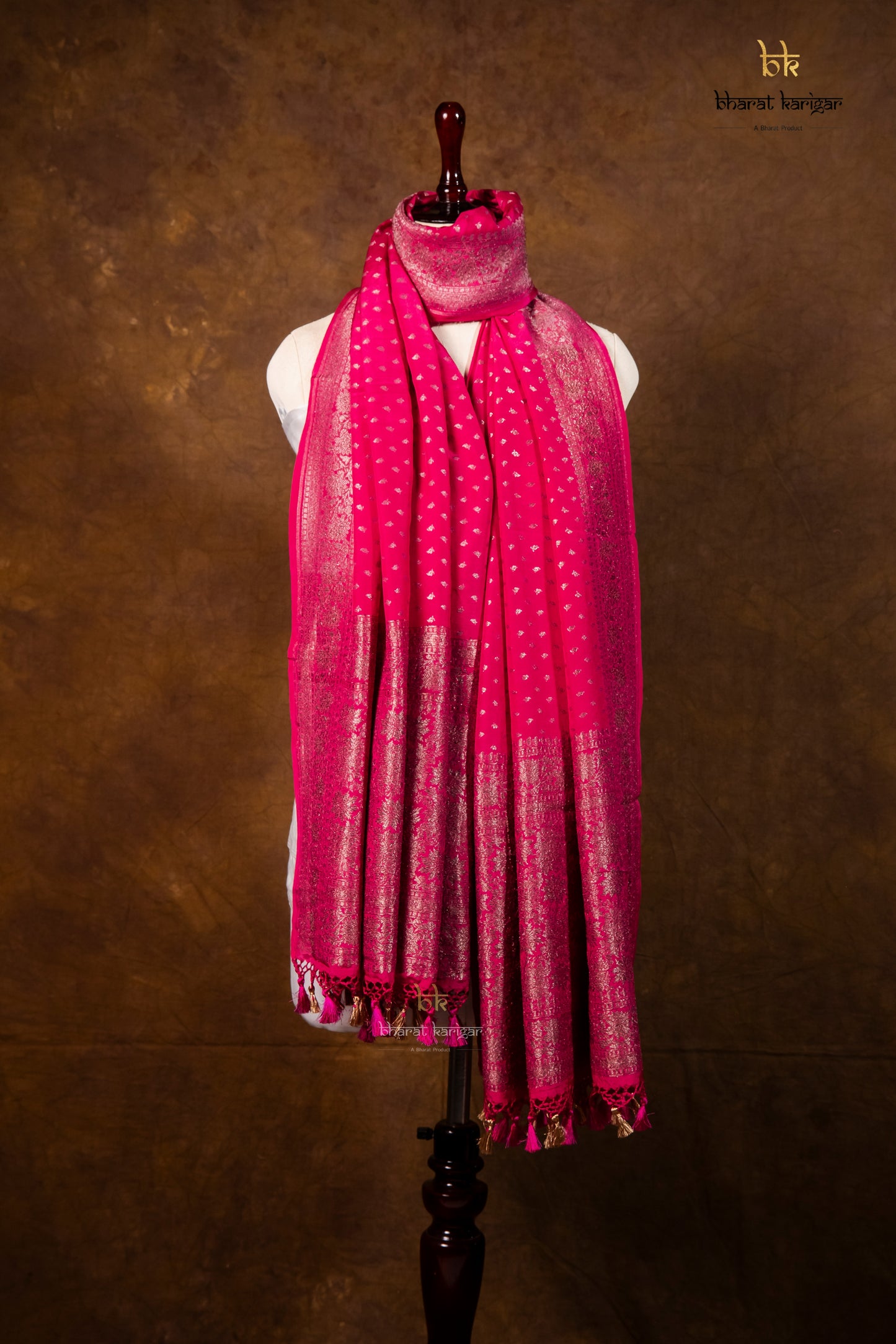 Banarasi Handloom Crepe Dupatta Code-BDH02