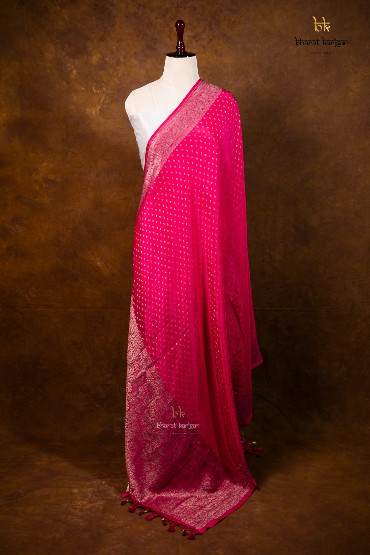 Banarasi Handloom Crepe Dupatta Code-BDH02