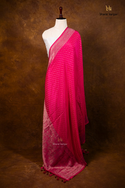 Banarasi Handloom Crepe Dupatta Code-BDH02