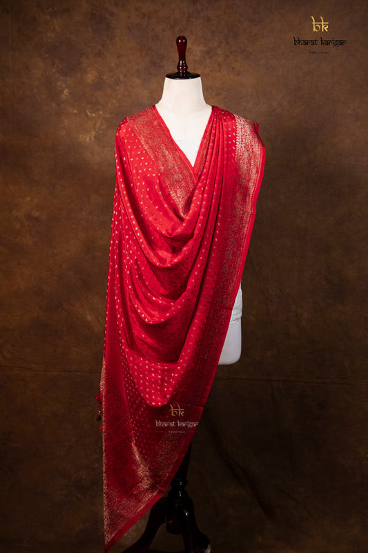 Banarasi Handloom Crepe Dupatta Code-BDH03