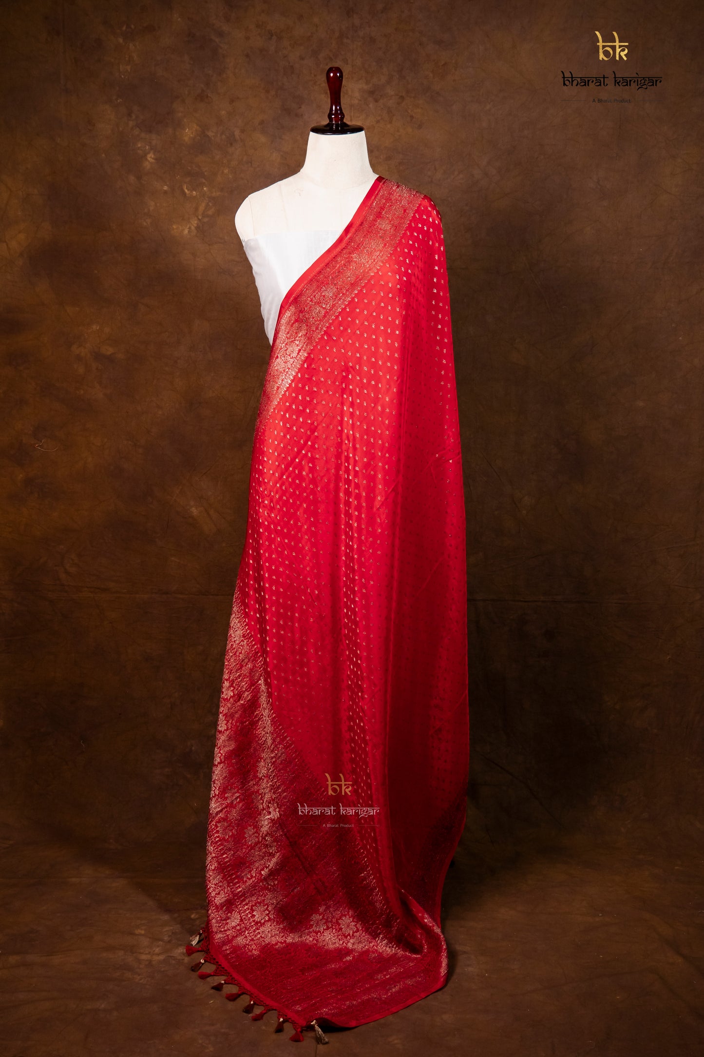 Banarasi Handloom Crepe Dupatta Code-BDH03