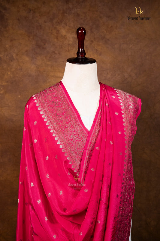 Banarasi Handloom Crepe Dupatta Code-BDH05