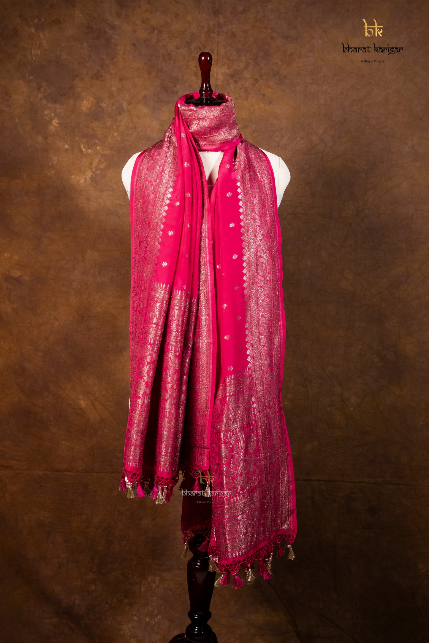 Banarasi Handloom Crepe Dupatta Code-BDH05