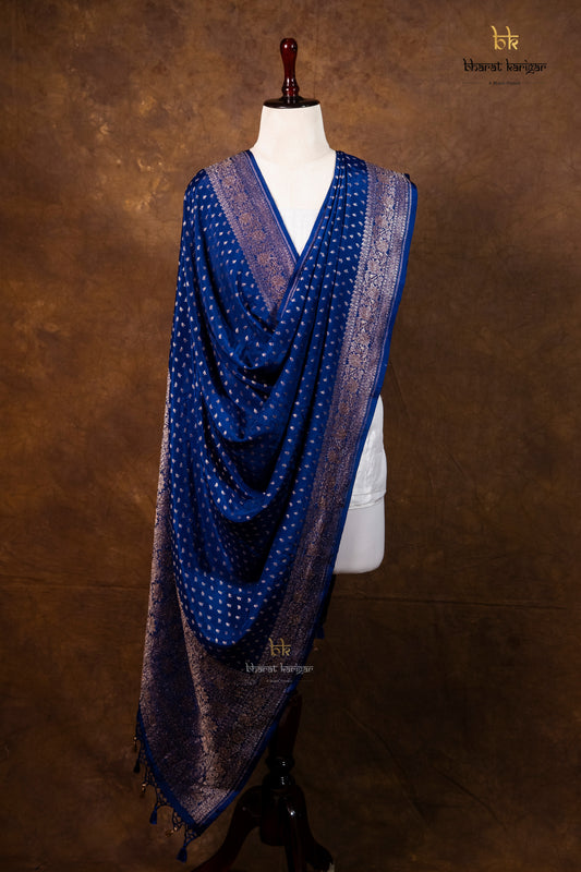 Banarasi Handloom Crepe Dupatta Code-BDH10
