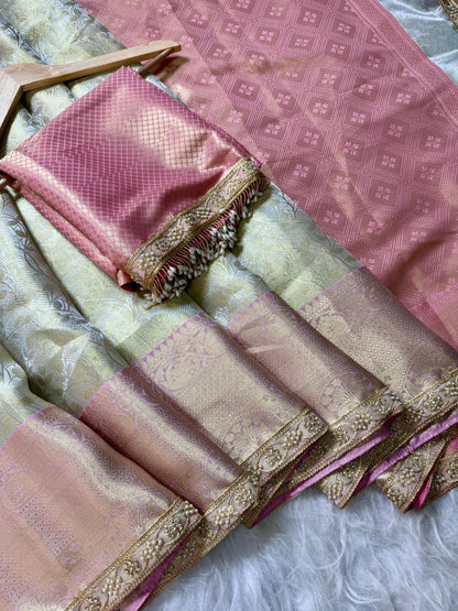 Banarasi soft tissue silk saree Code-SUA035