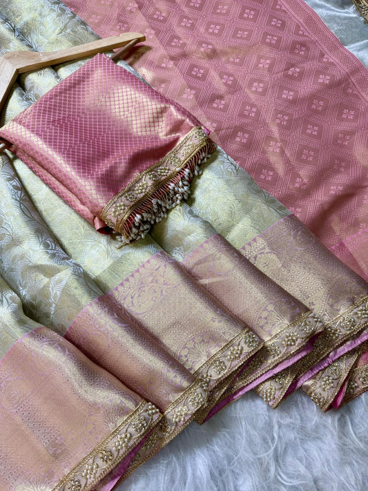 Banarasi soft tissue silk saree Code-SUA036