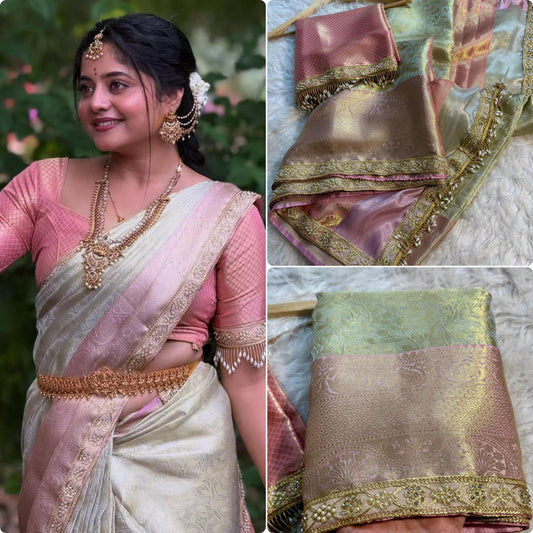 Banarasi soft tissue silk saree Code-SUA036