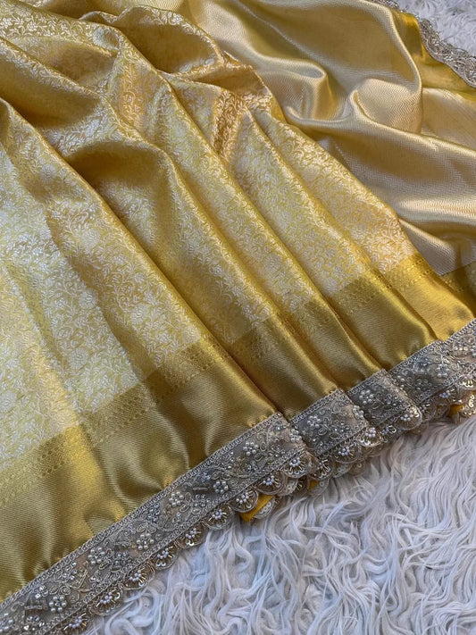 ⁠Banarasi handloom soft Kanchipuram silk Saree Code-SUA029