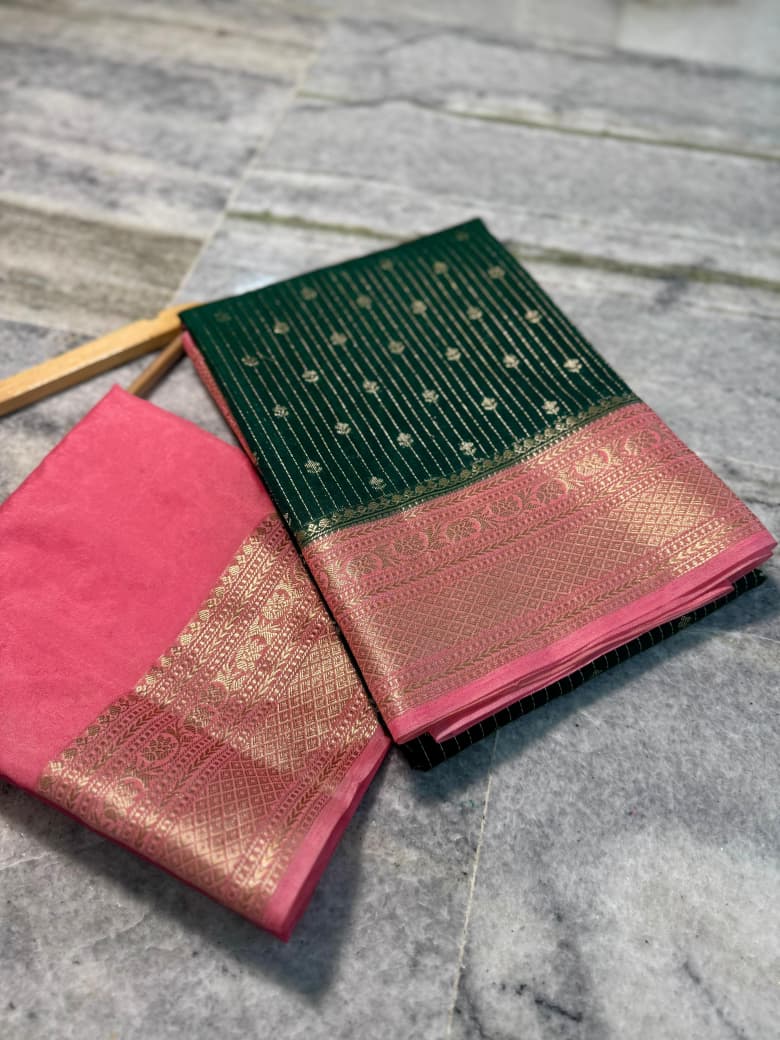 Banaras handloom rim jhim silk Saree Code-SUA028