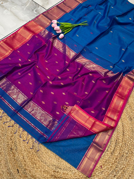 Maheshwari handloom Saree -Product code-THA064
