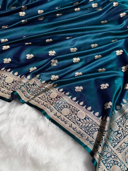 Banarasi soft Mashru silk saree Code-SUA010