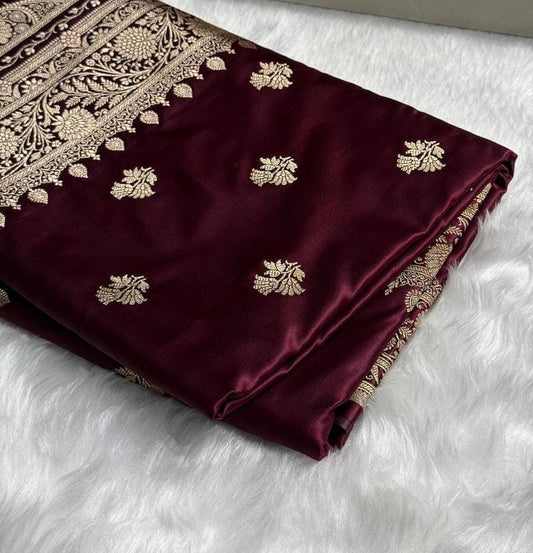 Banarasi soft Mashru silk saree Code-SUA011
