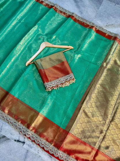 Banarasi handloom soft Kanchipuram silk saree Code-SUA001