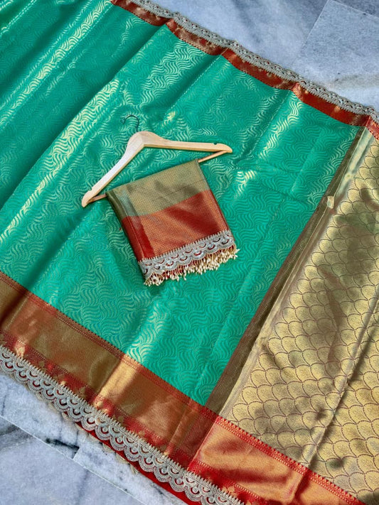 Banarasi handloom soft Kanchipuram silk saree Code-SUA001