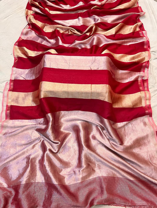 Banaras Handloom Pure Tissue Silk Saree Code-WEA002
