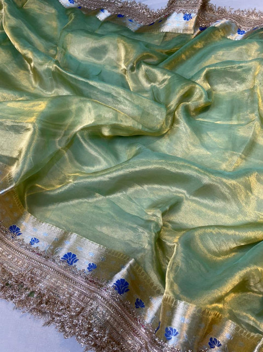 Banaras Handloom Pure Tissue Silk Saree Code-WEA011