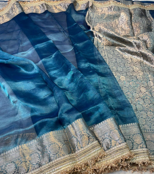 Banaras Handloom Pure Tissue Silk Saree Code-WEA010