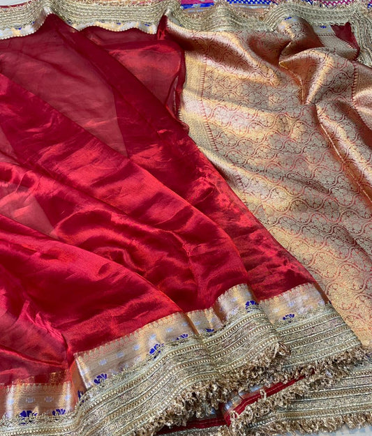 Banaras Handloom Pure Tissue Silk Saree Code-WEA008
