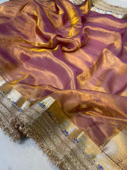 Banaras Handloom Pure Tissue Silk Saree Code-WEA014