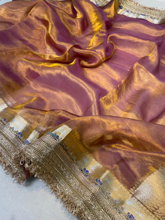 Banaras Handloom Pure Tissue Silk Saree Code-WEA014