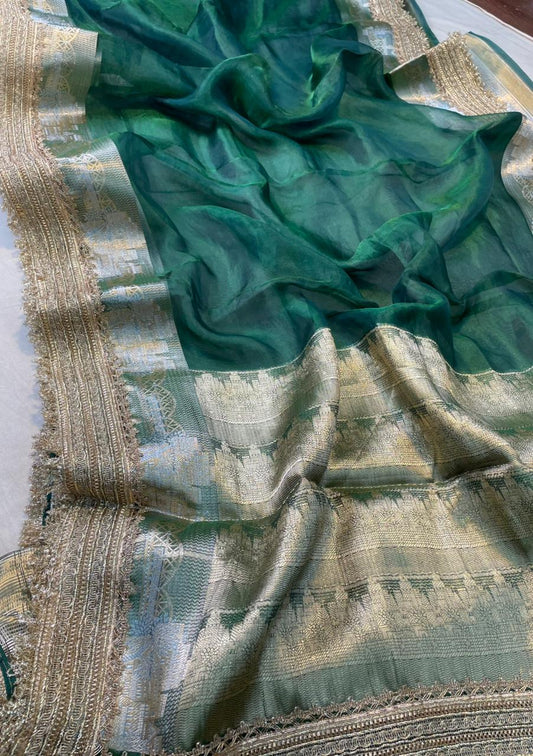Banaras Handloom Pure Tissue Silk Saree Code-WEA015