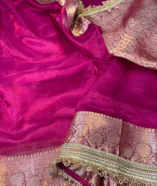 Banaras Handloom Pure Tissue Silk Saree Code-WEA019