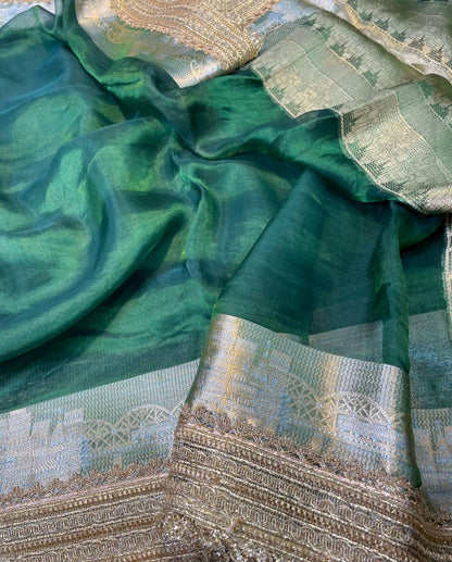 Banaras Handloom Pure Tissue Silk Saree Code-WEA015